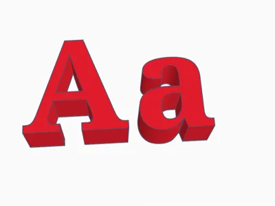 The letter A for making words