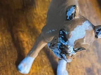 A Boxer Dog 4 inches in height