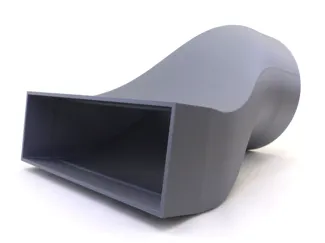 Round to Rectangular Adapter ⌀125 mm: Customizable