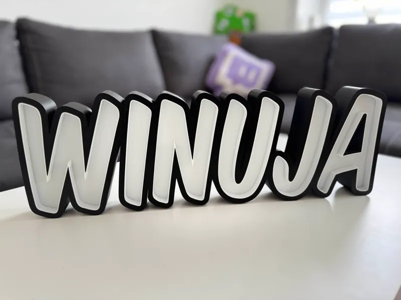 Namenslampe Lightbox Winuja Letters
