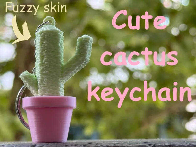 Cute Little Cactus Keychain