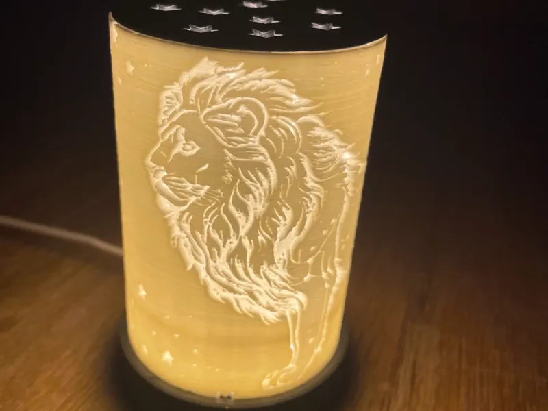Sternzeichen Löwe Litho Lampe