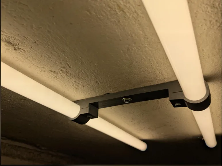 holder for 2 LED T8 fluorescent lamps