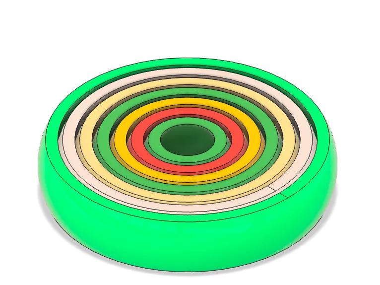 7 ring Gyroscopic Fidget (No center)