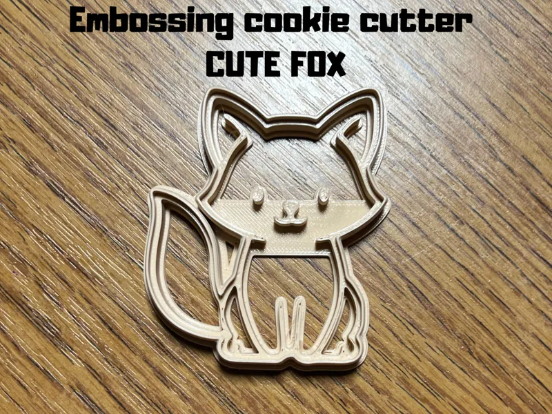Embossing cookie cutter cute fox