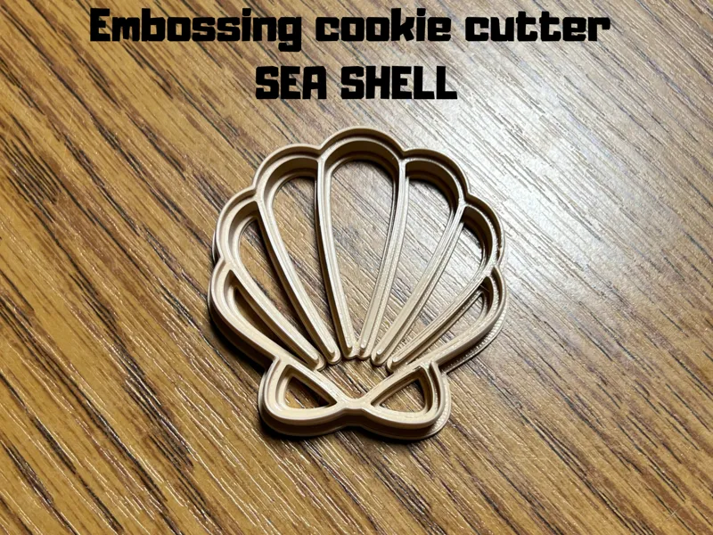 Embossing cookie cutter shell