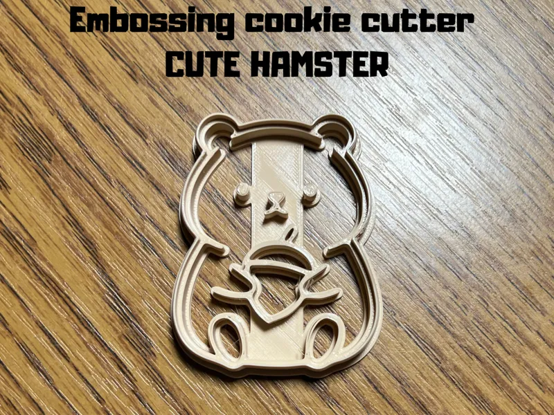 Embossing cookie cutter hamster