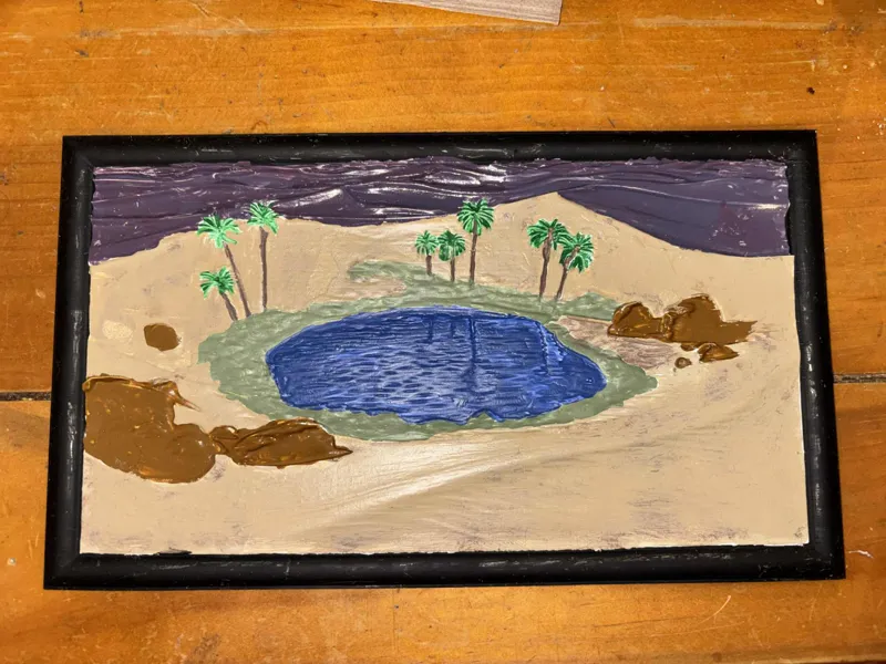 desert oasis relief