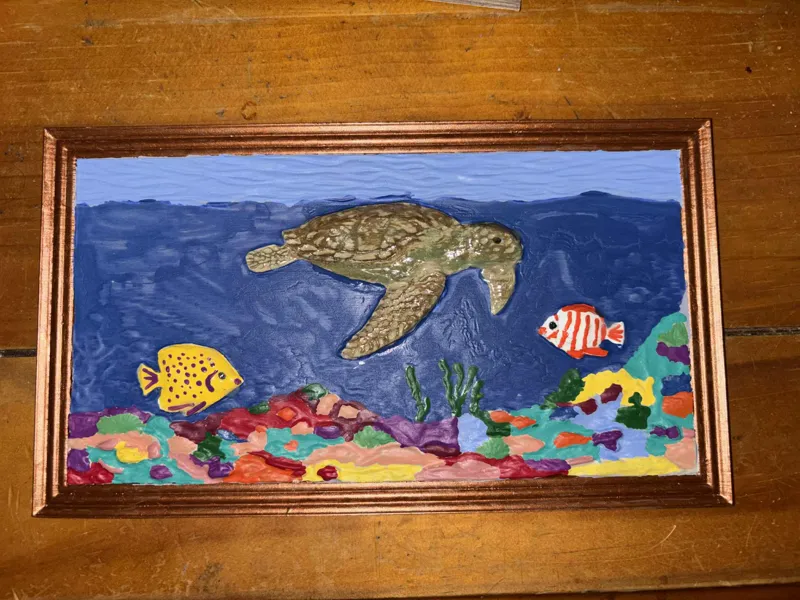 ocean scene relief