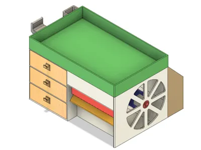 Toolbox with paper roll