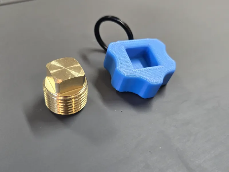 Boat Drain Plug Keychain Wrench EDC (1/2" NTP)
