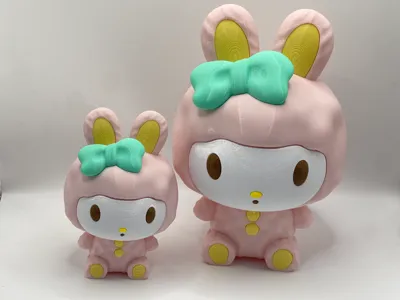 Rabbit Series Sanrio My Melody~No AMS required separated parts for multi-color toy ornament