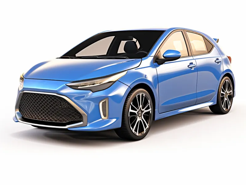 blue car