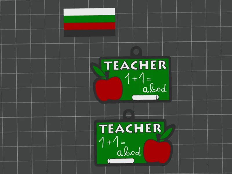 Teacher Chalkboard Keychain