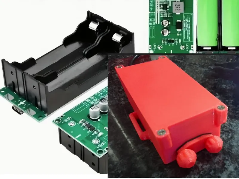 Case Dual 18650 lithium battery charger waterproof