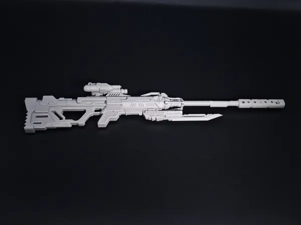 Maquette décorative de fusil de précision futuriste
