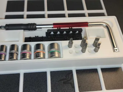 Gridfinity Tray for Vessel Tools Speed L-Handle 