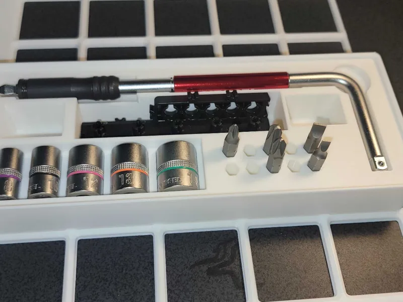 Gridfinity Tray for Vessel Tools Speed L-Handle 