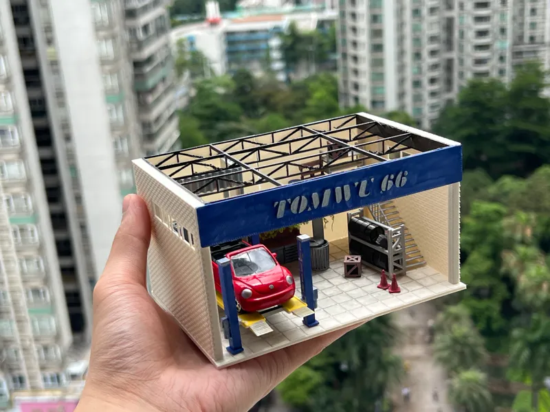1/64 现代简约汽车修理铺