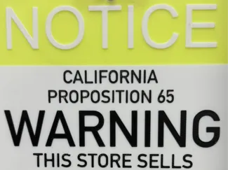 California Prop 65 Notice