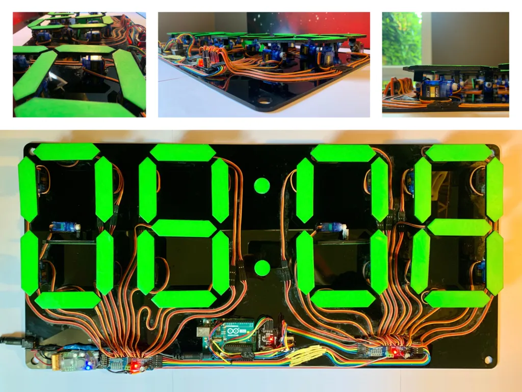 Mechanical Seven Segment Display Clock - Free 3D Print Model - MakerWorld