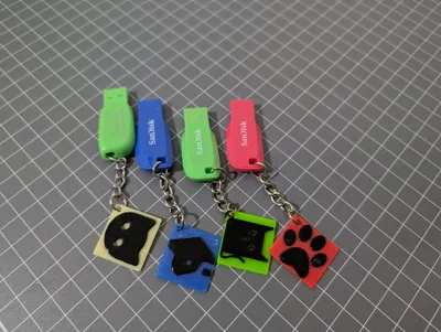 USB Stick Keyrings - Cat Collection