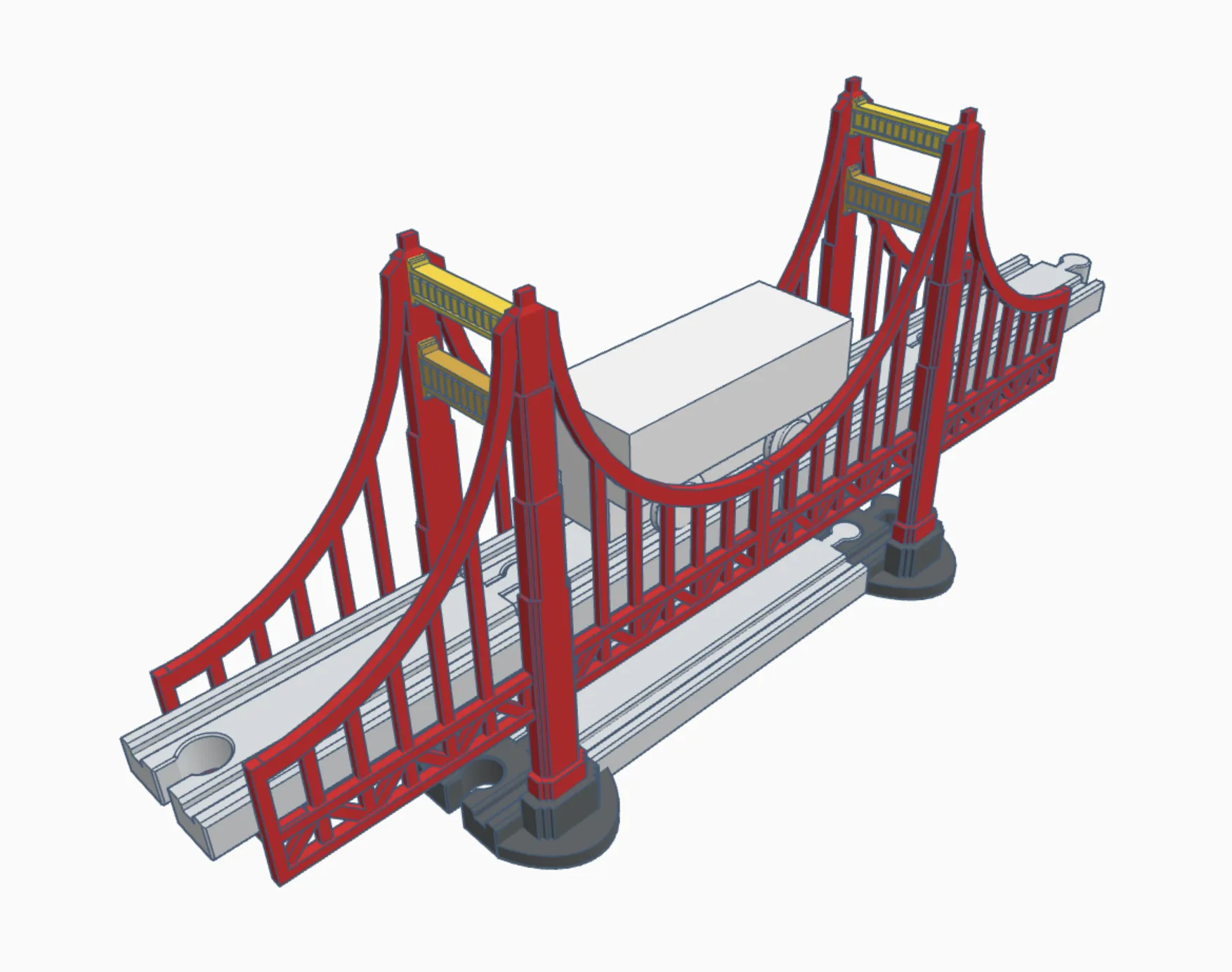 Modern Gate Structure CUBEUNi-Golden Gate Bridge-IKEA Lillabo/BRIO - Free 3D Print Model ...
