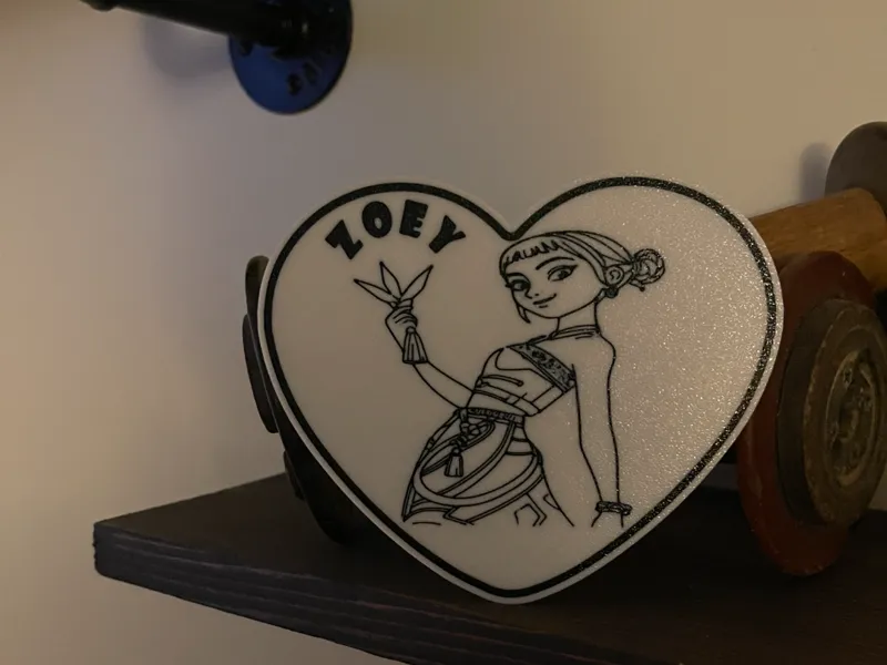 K POP Demon Hunters Zoey HEART Wall Art