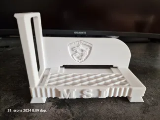 External magnetic graphics card stand