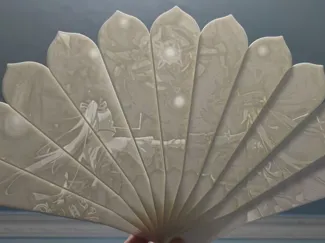 胡桃绫华浮雕折扇