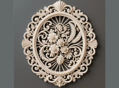 Retro French Baroque Church Window Decoration