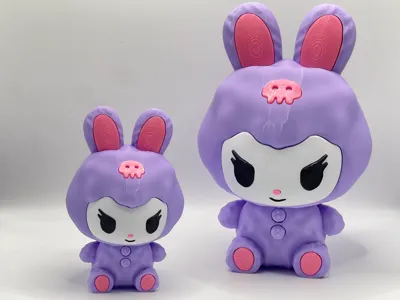 Rabbit Series Sanrio Kuromi ~ No AMS Required Multi-Part Multi-Color Toy Ornament