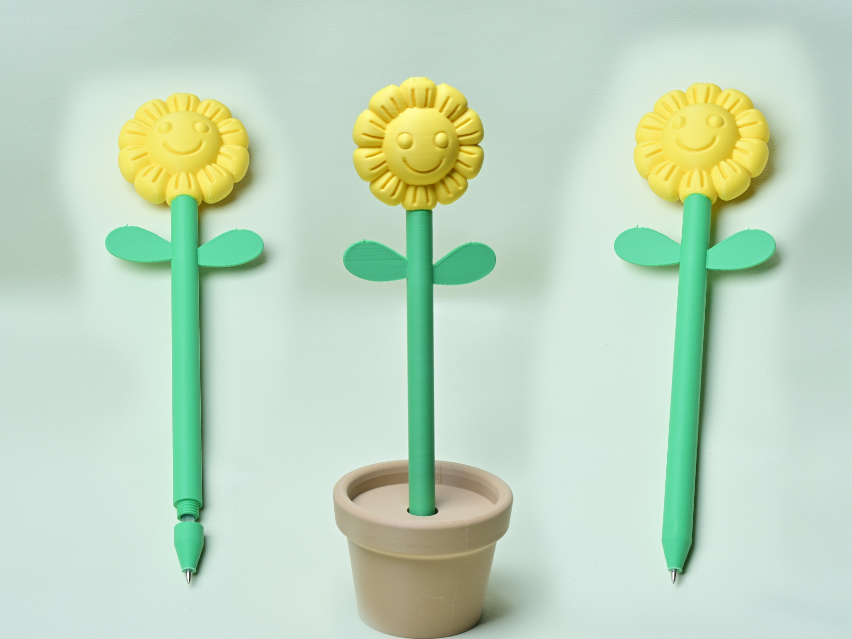 教师节可爱小礼物~向日葵花盆笔