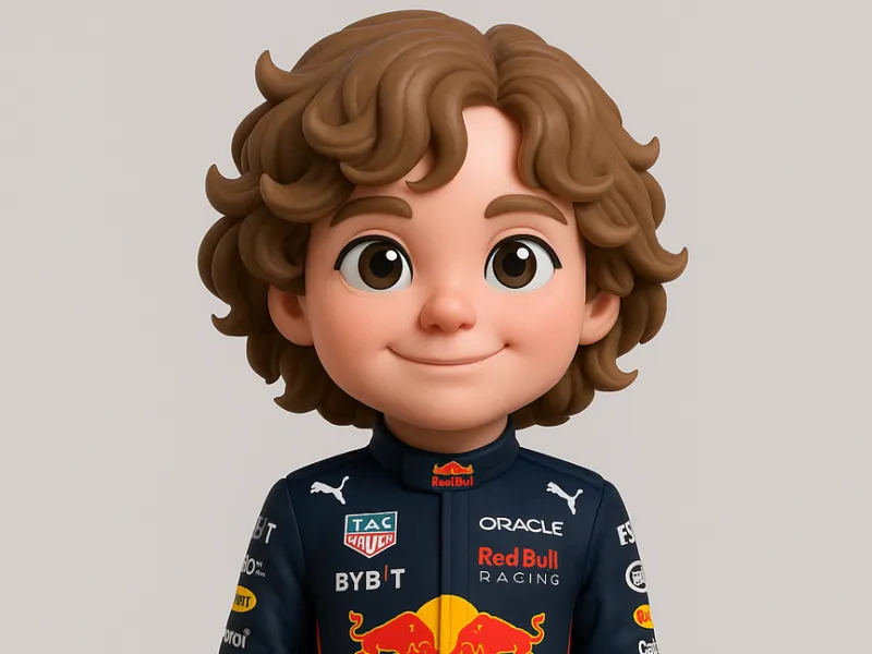 Girl in F1 suit