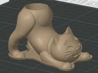 cat cactus pot with saucer