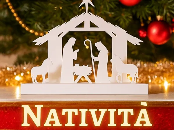 Crèche de Noël lumineuse LED