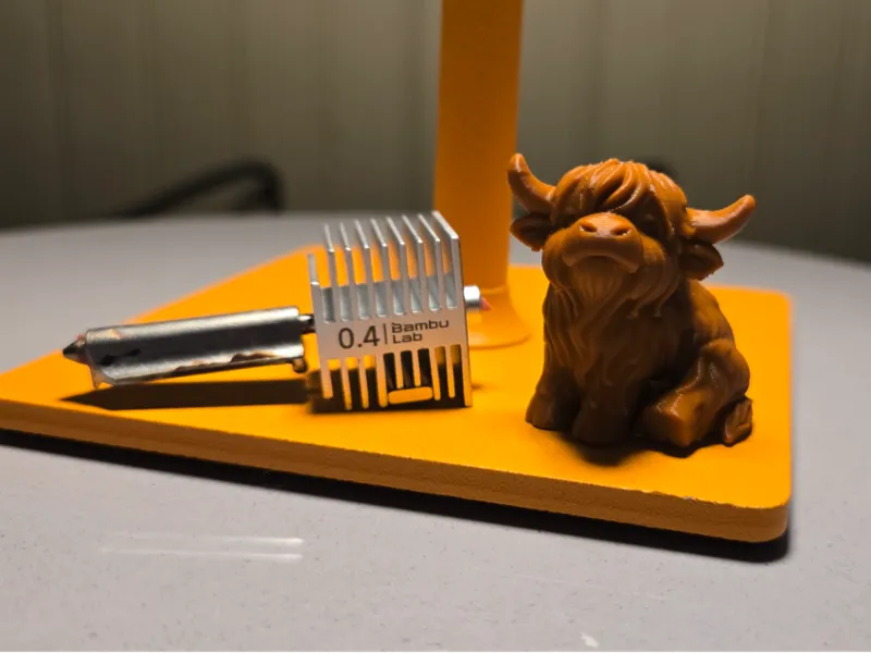 Mini Highland Cow keychain