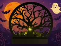 Village fantôme lumineux — décor Halloween — photo 1