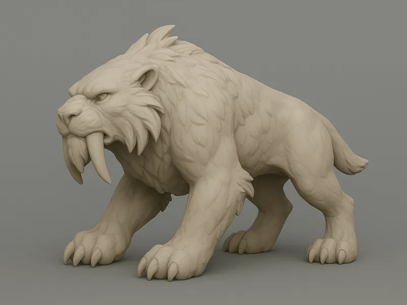 sabertooth 3d model 