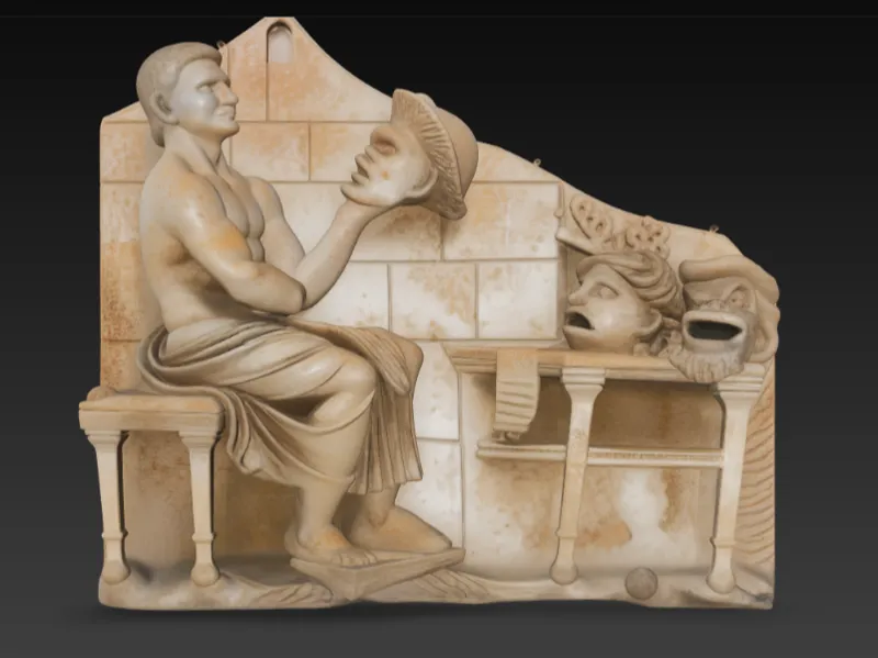 Relieve de un poeta sentado Siglo I A de C. Grecia