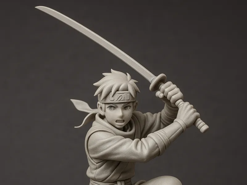 Samurai estilo manga IA