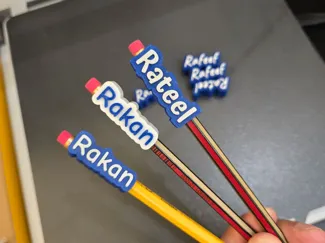 Customizable Pencil Name Topper (Arabic & English)