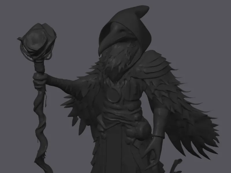 Kenku Artificer statue