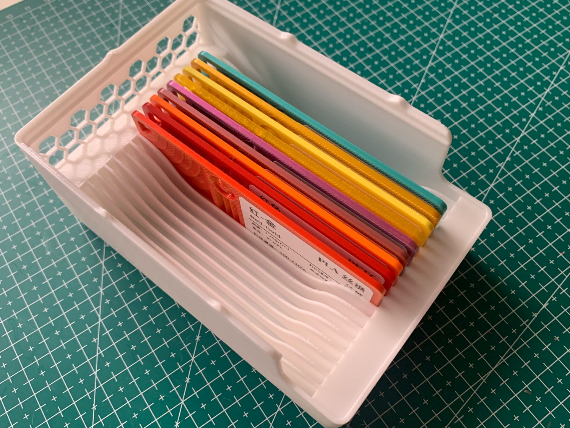 Gridfinity Filament Swatch Storage by odierobin MakerWorld: Download ...