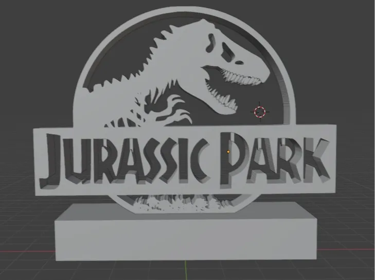 jurassic Park Logo o base per lampade 