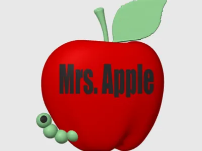 Name Tag Apple Shape