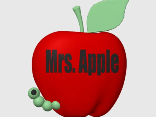 Name Tag Apple Shape
