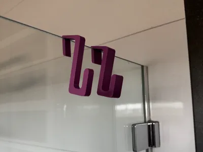 towel shower glass mount holder