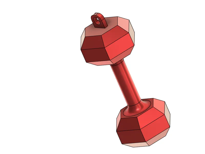 Dumbell HEX keychain breloczek zawieszka brelok