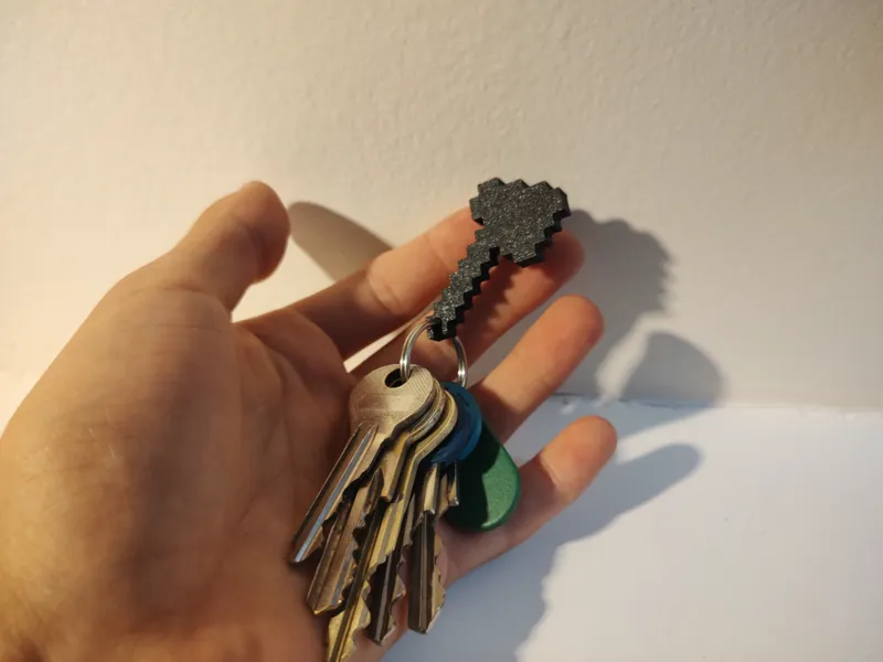 Minecraft axe keychain